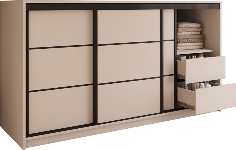 Komoda przesuwna z szufladami 180 cm LOFT beż piaskowy 702261