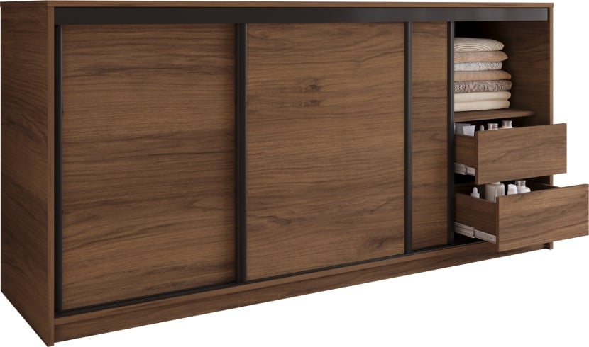 Komoda przesuwna z szufladami i drążkiem 200 cm LOFT 1036140