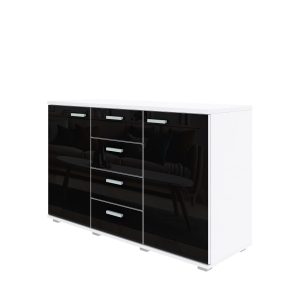 Komoda R2-120 z szufladami – czarny połysk 963394 Komoda R2-120 z szufladami – czarny połysk 963394