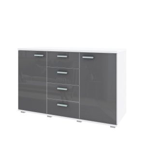 Komoda R2-120 z szufladami – szary połysk 963404 Komoda R2-120 z szufladami – szary połysk 963404