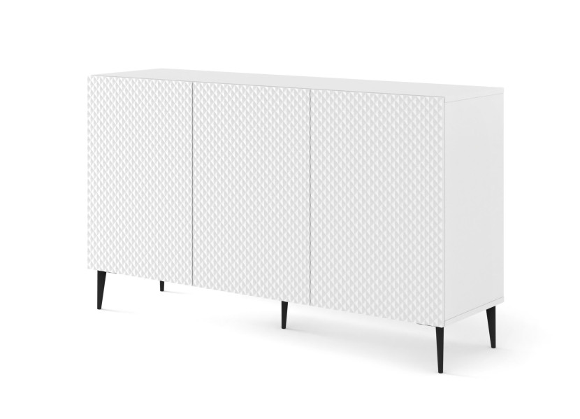 Komoda Ravenna C 150 cm 3D frez biały połysk 240483
