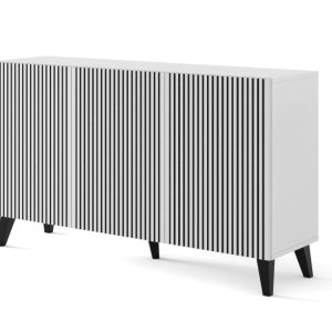 Komoda Ravenna F 150 cm 3D biały / czarny 240504 Komoda Ravenna F 150 cm 3D biały / czarny 240504