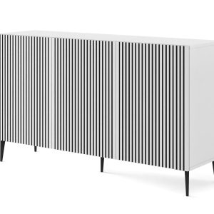 Komoda Ravenna F 150 cm 3D biały / czarny 240501 Komoda Ravenna F 150 cm 3D biały / czarny 240501