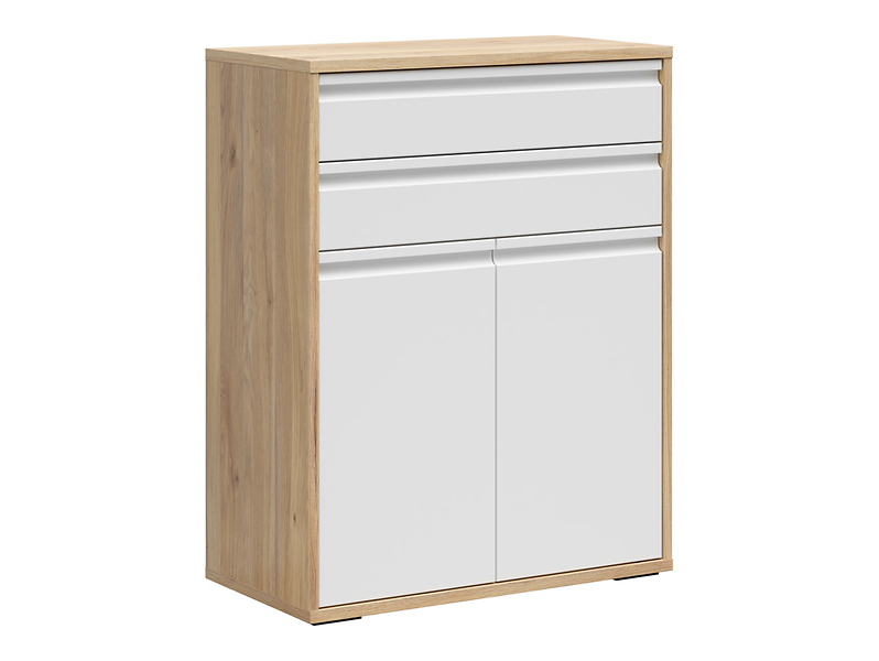 Komoda Reserve 80 cm z 2 drzwiami i 2 szufladami dąb mauvella/biały 938749