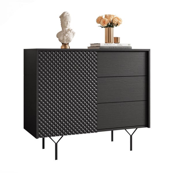 Komoda RICHMOND z szufladami czarna 220907