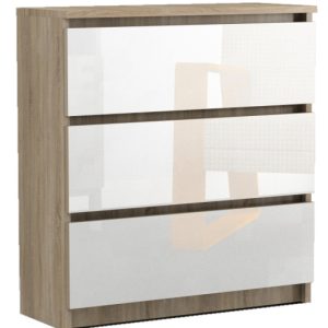 Komoda Rico 3S Wysoki Połysk 70 Cm Akryl Sonoma 747479 Komoda Rico 3S Wysoki Połysk 70 Cm Akryl Sonoma 747479