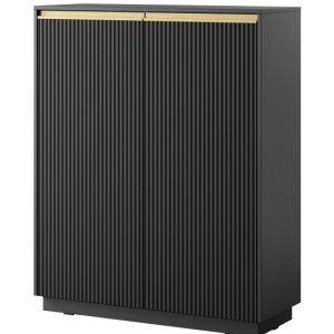 Komoda ROY do przedpokoju w stylu nowoczesnym KW104 – czarna 325505 Komoda ROY do przedpokoju w stylu nowoczesnym KW104 – czarna 325505