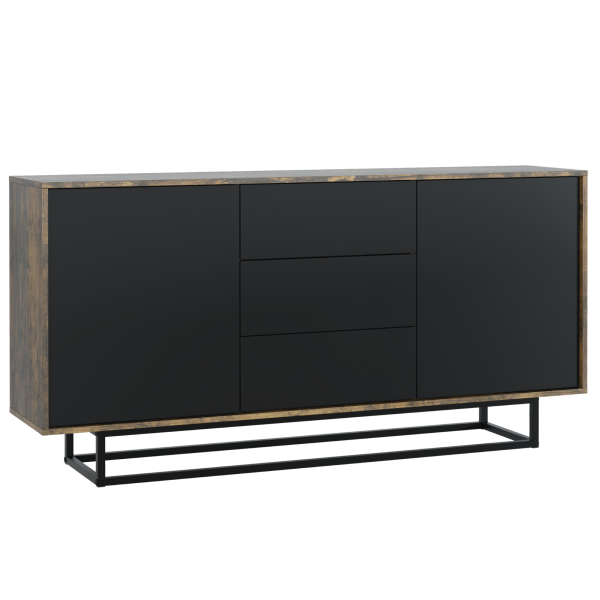 Komoda RTV 140cm Loft ONE FURNITURE Laminat Brąz Rustrykalny 202575