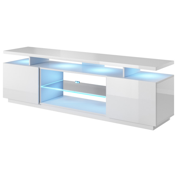 Komoda RTV EVO biały / biały połysk 245213