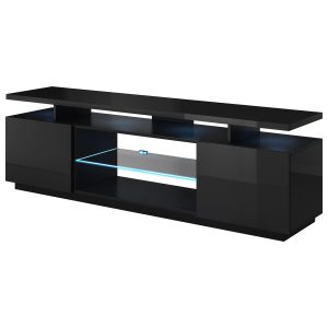 Komoda RTV EVO czarny / czarny połysk 245214