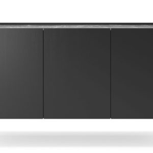 Komoda RTV Glamour Czarny Grafit Szafka RTV 144 cm 58182 Komoda RTV Glamour Czarny Grafit Szafka RTV 144 cm 58182