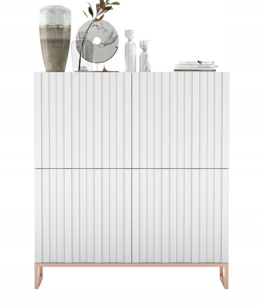 Komoda RTV Glamour Szafka RTV Glamour Biały 112 cm 58131
