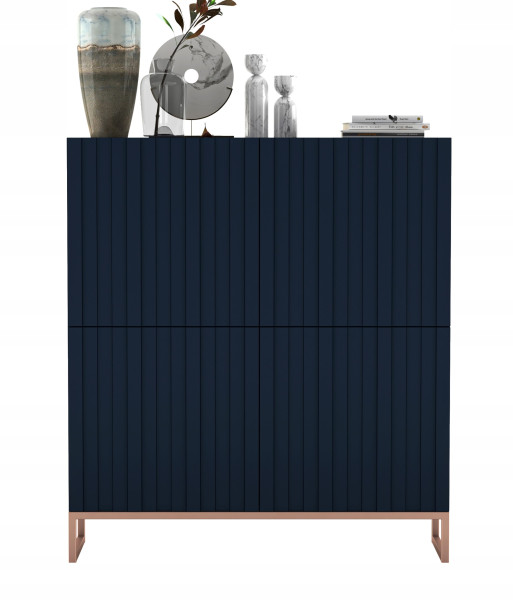 Komoda RTV Glamour Szafka RTV Granatowy MAT 112 cm 58136