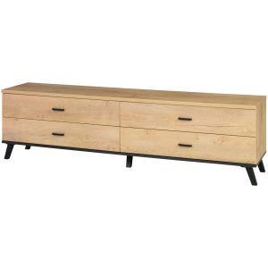 Komoda RTV JOHNNY JH6 dąb lefkas / czarny 265608