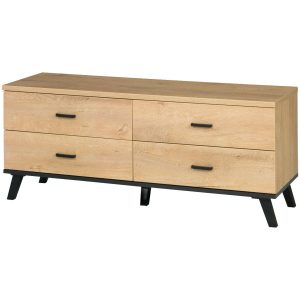 Komoda RTV JOHNNY JH7 dąb lefkas / czarny 265605
