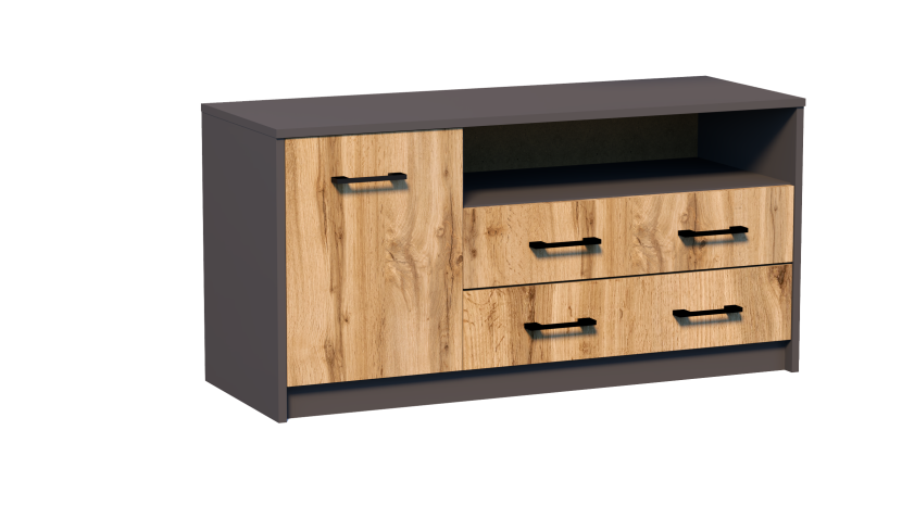 Komoda RTV K027 Grafit-Wotan 55x110x41 cm Bestseller 573582