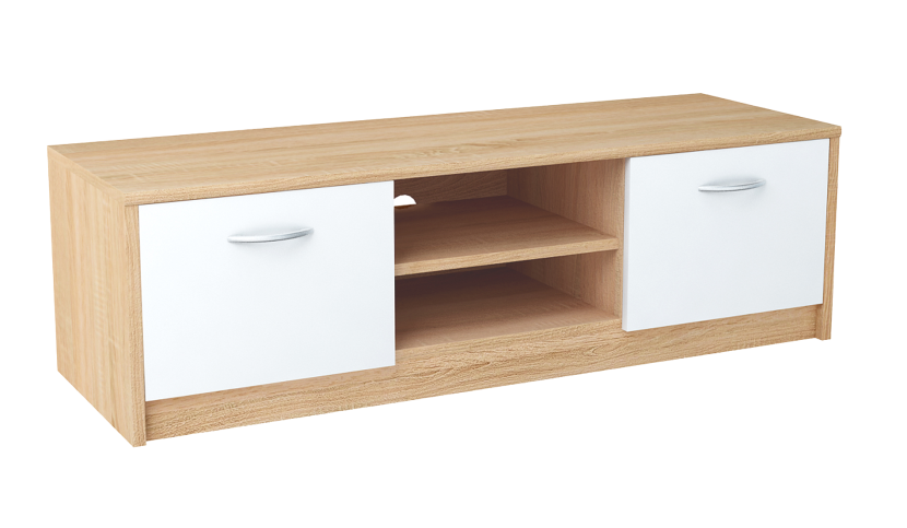 Komoda RTV K029 Dąb Sonoma-Biały 36x120x41 cm Bestseller 573578