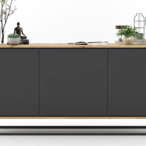 Komoda RTV Loft Industrialny szafka RTV Dąb wotan grafit MAT 58127 Komoda RTV Loft Industrialny szafka RTV Dąb wotan grafit MAT 58127