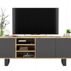 Komoda RTV Loft Szafka RTV Loft Wotan grafit MAT 58066