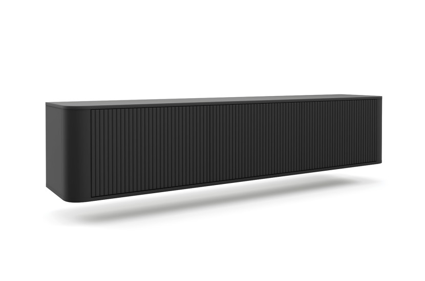 Komoda RTV Misterio 200cm wisząca Czarna 878977