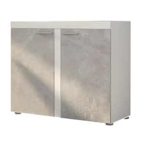 Komoda RUMBA 2D Beton/Biały 285614 Komoda RUMBA 2D Beton/Biały 285614