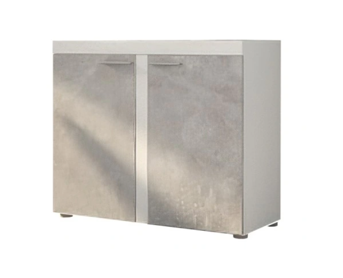 Komoda RUMBA 2D Beton/Biały 285614