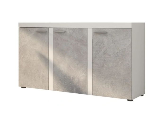 Komoda RUMBA 3D Beton/Biały 285616