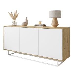 Komoda SANAYI II dąb artisan/biały, biały stelaż 87235 Komoda SANAYI II dąb artisan/biały, biały stelaż 87235