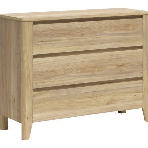 Komoda Sawira II 116 cm z 3 szufladami dąb mauvella 1059572 Komoda Sawira II 116 cm z 3 szufladami dąb mauvella 1059572
