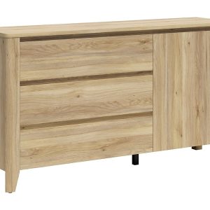 Komoda Sawira II 160 cm z drzwiami i 3 szufladami dąb mauvella 1059571 Komoda Sawira II 160 cm z drzwiami i 3 szufladami dąb mauvella 1059571