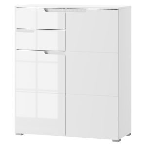 Komoda Selene 100 cm z 2 drzwiami i szufladami biała 985103