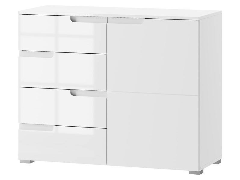 Komoda Selene 100 cm z drzwiami i 4 szufladami biała 985102