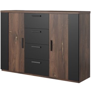 Komoda SELMA SG26 dąb flagstaf miedź / czarny 312891