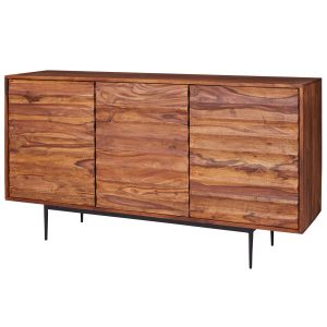 Komoda Sheesham Lite Drewno 150 cm Duża Szafka 3 Drzwi Meble do Salonu 710801