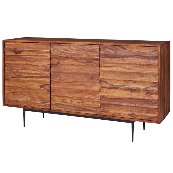 Komoda Sheesham Lite Drewno 150 cm Duża Szafka 3 Drzwi Meble do Salonu 710801