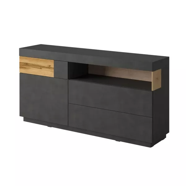 Komoda SILKE 1D3S 169cm matera/dąb wotan 639197
