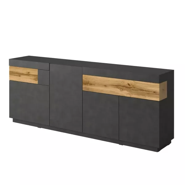 Komoda SILKE 4D2S 219cm matera/dąb wotan 639198