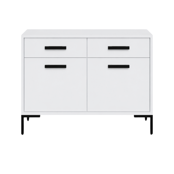 Komoda SIMPLE 2D2S – Biała | 101x85x40 cm 1031883