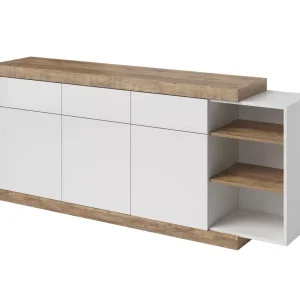 Komoda SINTRA 3D3S 200cm dąb samdal/biały połysk 639202 Komoda SINTRA 3D3S 200cm dąb samdal/biały połysk 639202
