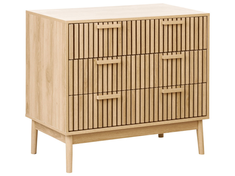 Komoda styl skandynawski szuflady jasne drewno 394731