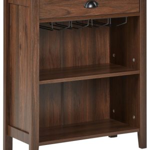 Komoda szafka 1 szuflada ciemne drewno 410833 Komoda szafka 1 szuflada ciemne drewno 410833