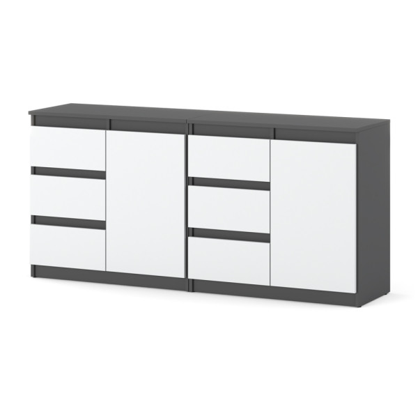 Komoda szafka 160cm zestaw salon sypialnia szary biały mat 595320