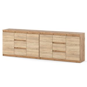 Komoda szafka 240cm salon pokój dzienny dąb wotan sonoma 595342 Komoda szafka 240cm salon pokój dzienny dąb wotan sonoma 595342