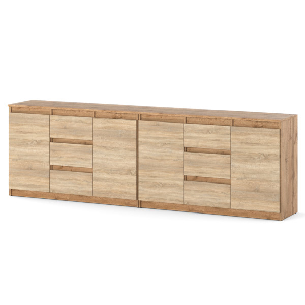 Komoda szafka 240cm salon pokój dzienny dąb wotan sonoma 595342