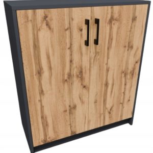Komoda szafka 2D GRAFIT-WOTAN dwudrzwiowa regał antracyt ROB 223807 Komoda szafka 2D GRAFIT-WOTAN dwudrzwiowa regał antracyt ROB 223807