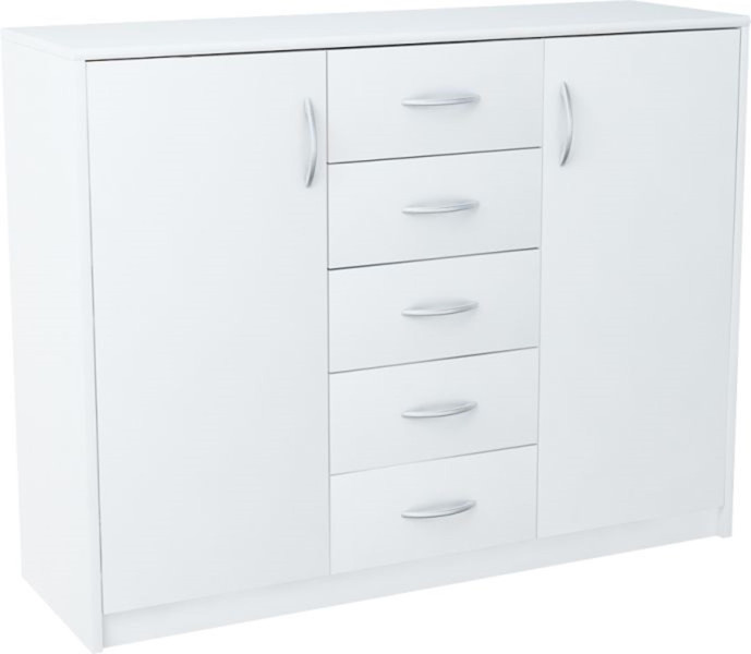 Komoda szafka 2D5S BIAŁA 110cm szuflady regał 223188