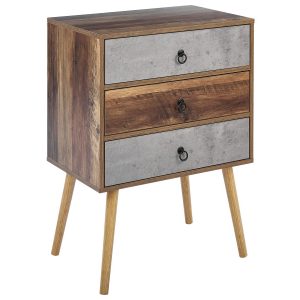 Komoda szafka 3 szuflady ciemne drewno 76067