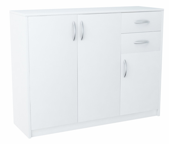 Komoda szafka 3D2S BIAŁA 110cm szuflady regał 223833