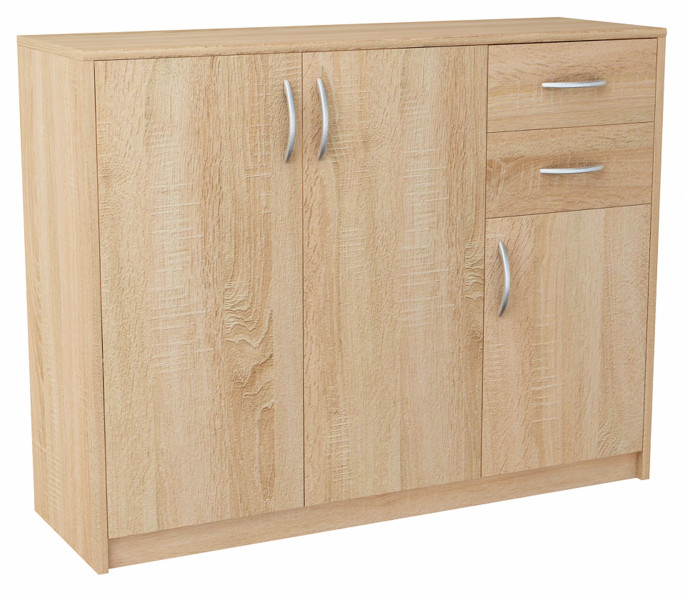 Komoda szafka 3D2S DĄB SONOMA 110cm szuflady regał 223848