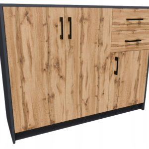 Komoda szafka 3D2S GRAFIT-WOTAN 110cm szuflady antracyt ROB 223837